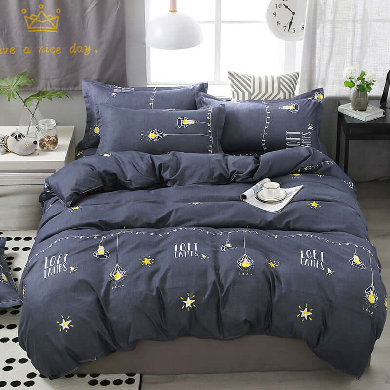 Duvet cover available in various patterns, adding style and comfort to your bedroom decor.