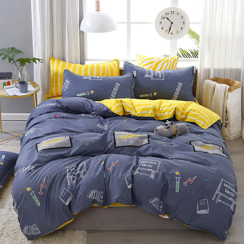 Duvet cover available in various patterns, adding style and comfort to your bedroom decor.