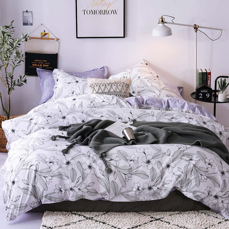 Duvet cover available in various patterns, adding style and comfort to your bedroom decor.