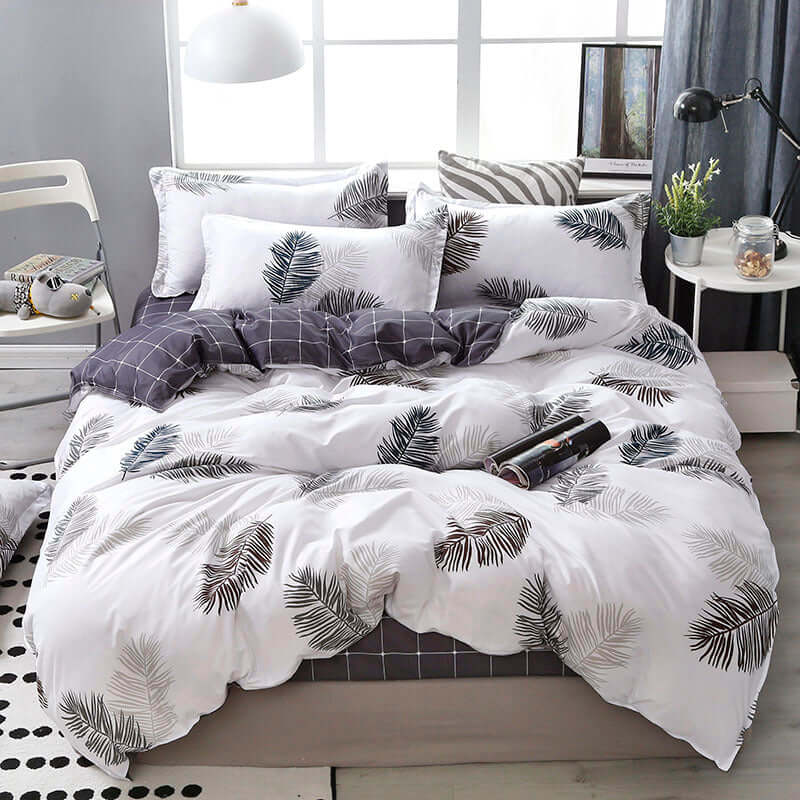 Duvet cover available in various patterns, adding style and comfort to your bedroom decor.