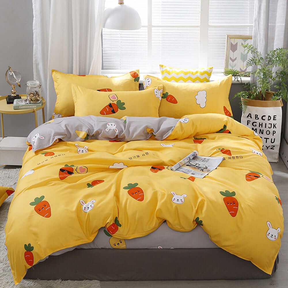 Duvet cover available in various patterns, adding style and comfort to your bedroom decor.