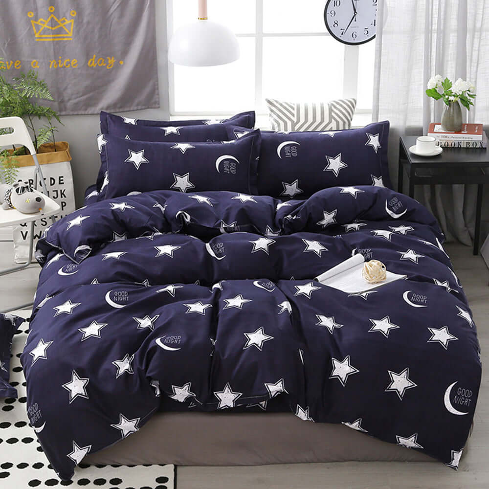 Duvet cover available in various patterns, adding style and comfort to your bedroom decor.