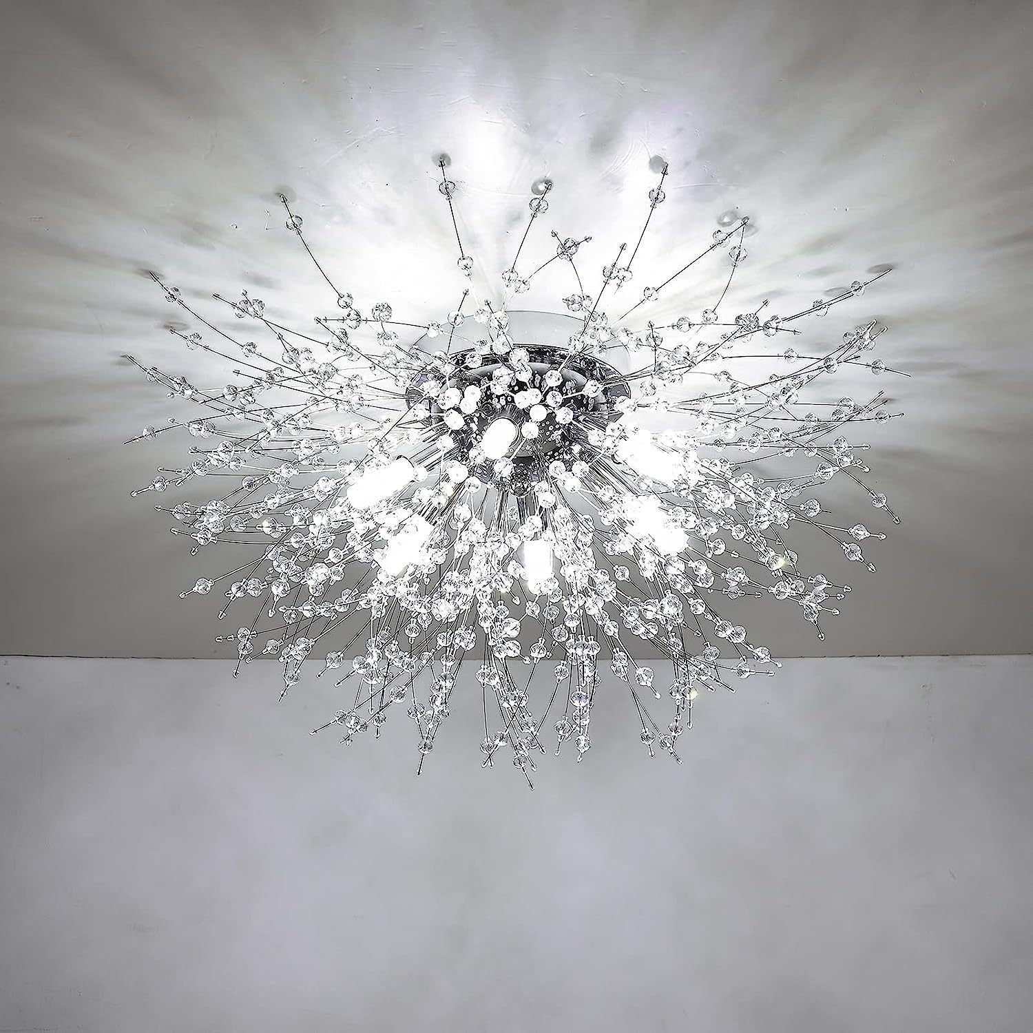 Crystal recessed chandelier by Welfel, offering elegant and sophisticated lighting for a luxurious touch to any space.