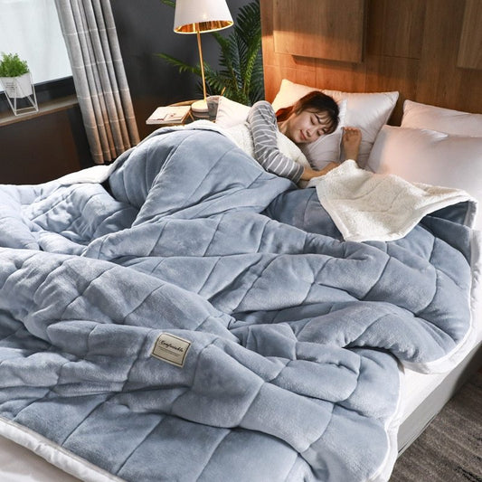 Thick, warm fleece blankets and throws—super soft, luxury solid duvet blankets perfect for twin bedding. Ideal for winter, these cozy blankets provide comfort and warmth for your home during colder months.